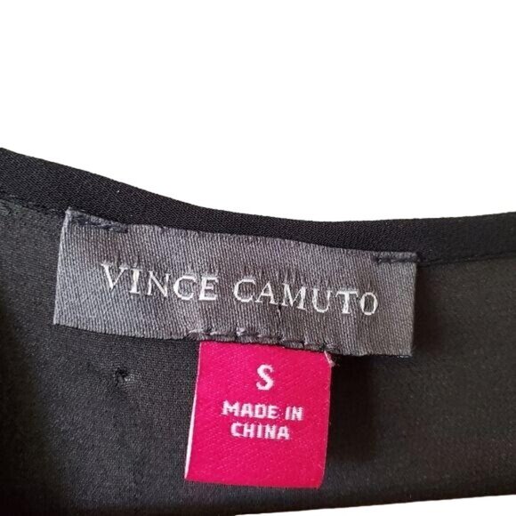 Vince Camuto Womens Floral Print Long Sleeve Flowy Blouse Size S Black, Pink, Or - Picture 6 of 7